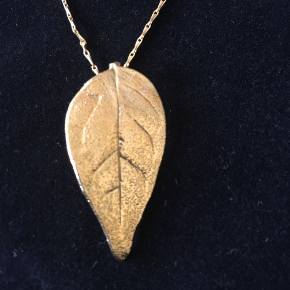 Gold Plated Leaf Necklace